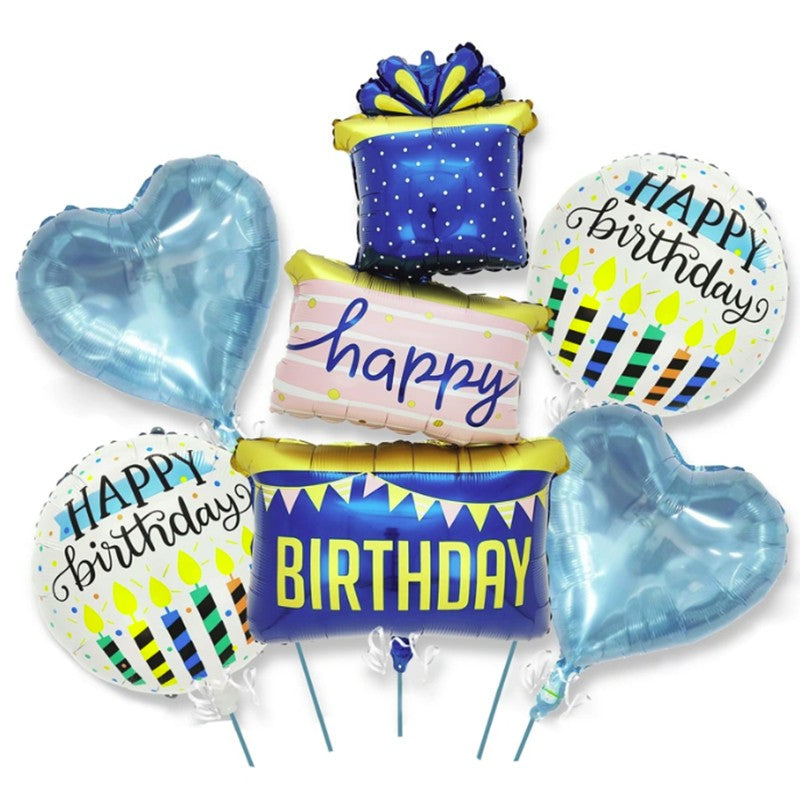 Flippy, Baloane pentru aniversare, Flippy, tematica Happy Birthday, set 5 baloane, 1 Cadouri – Default Title