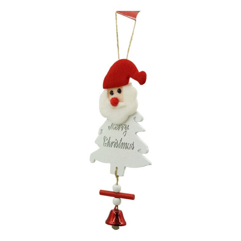 Flippy, Ornament de brad mos craciun, Flippy, alb, lemn, 20 cm – Default Title