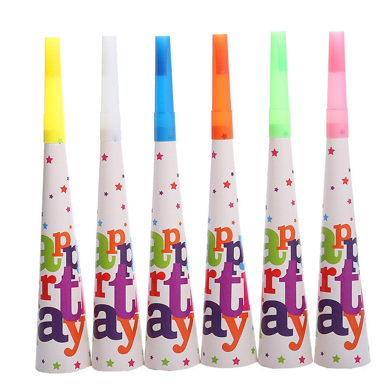Flippy, Set 6 Suflatori, Flippy, Colectia Happy Birthday, 20 cm, din Carton, Multicolor – Default Title