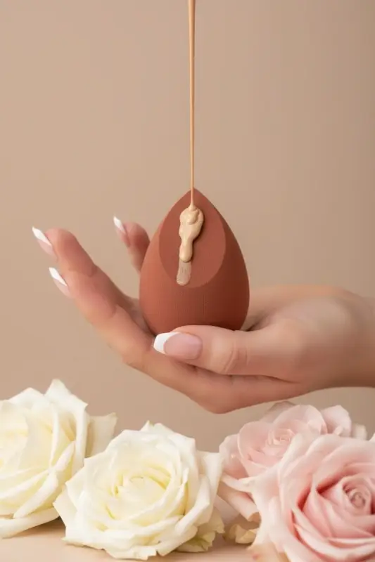 Make-up sponge Caramel Side Cut