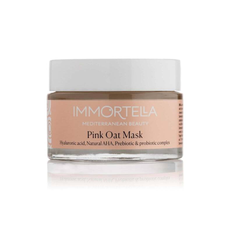Mască de față cu argilă roz și ovăz – IMMORTELLA