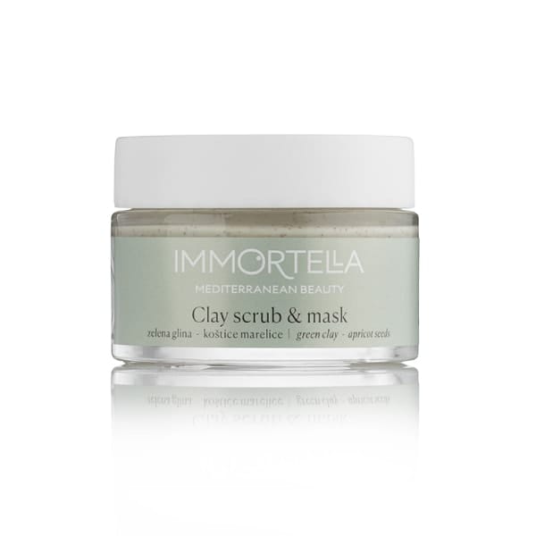 Mască exfoliantă pentru față cu argilă verde– IMMORTELLA