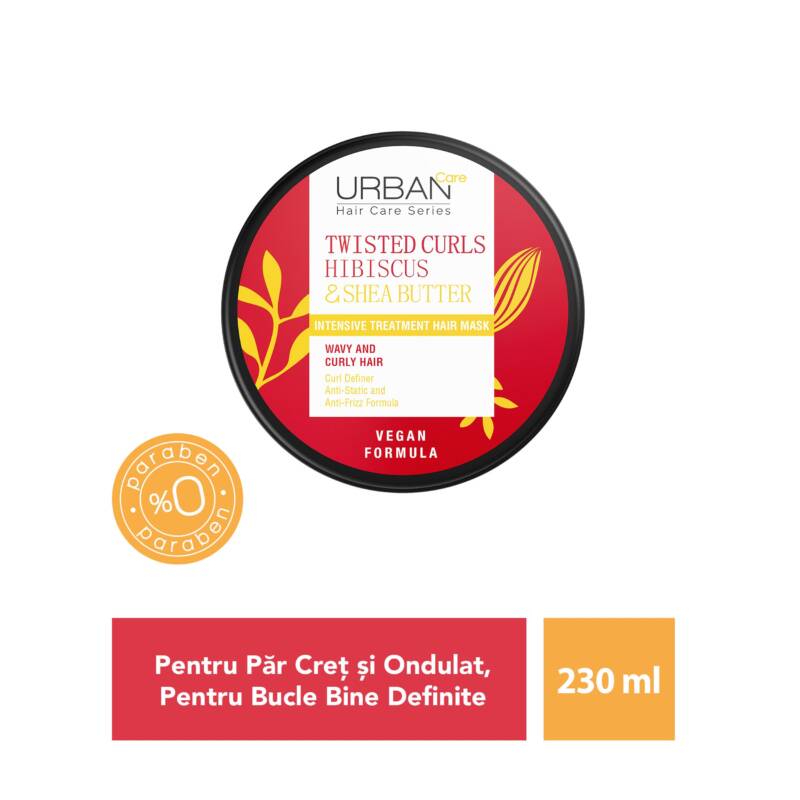 Mască păr creț tratament intensiv cu hibiscus și unt de shea