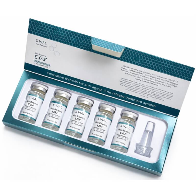Ser EGF 3% pentru Regenerare & Anti-Îmbătrânire piele – 5 × 10 ml