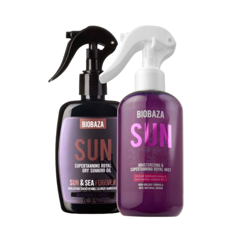 Ulei Royal pentru bronz + ROYAL Mist pentru hidratare și stimularea bronzării BIOBAZA