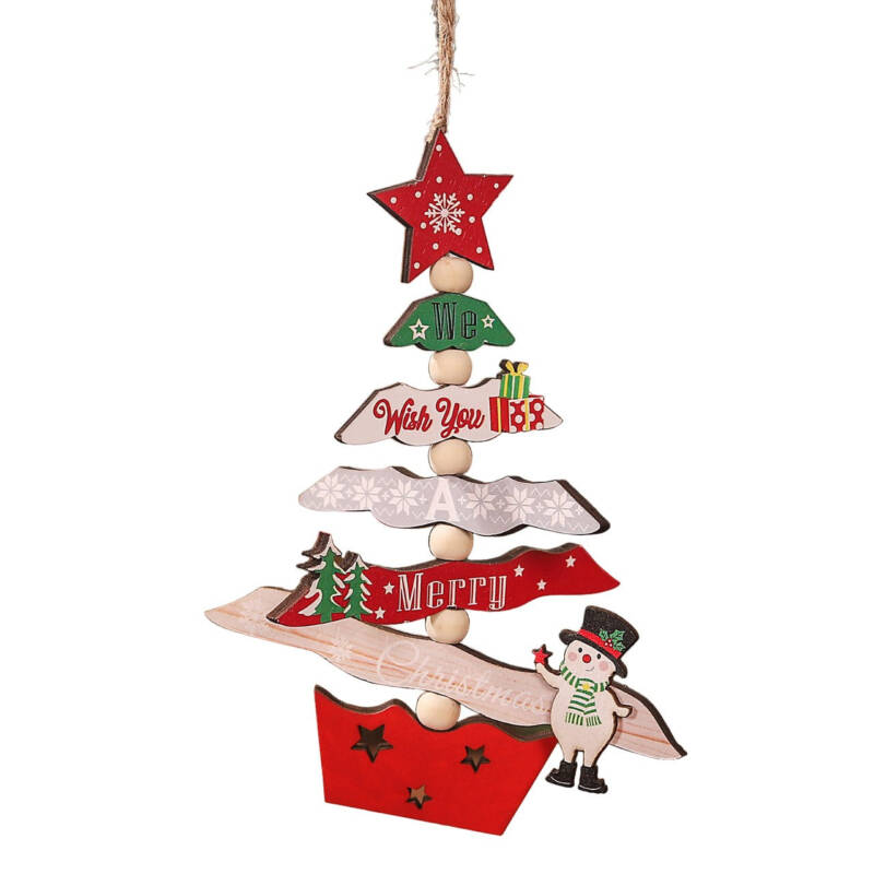 Flippy, Decoratiune de Craciun din Lemn, Flippy, cu Snur pentru Agatare in Brad – Default Title