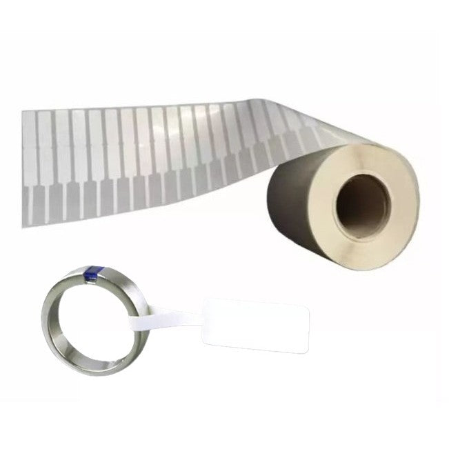 Flippy, Rola Etichete Bijuterii, Flippy, 1000 et. / rola, din Plastic, 90 x 30 mm, Alb – Default Title