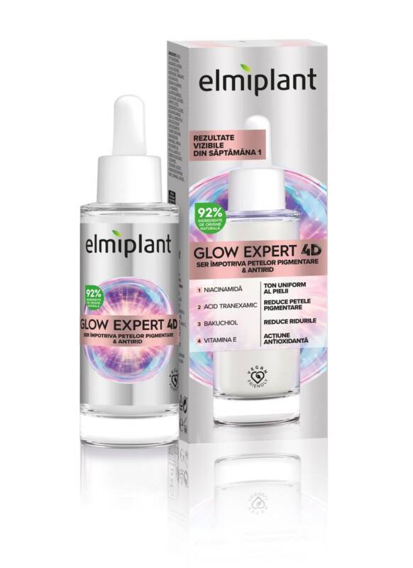 Ser Pentru Fata, Elmiplant, Glow Expert 4D Impotriva Petelor Pigmentare si Antir, 30 ml – Default Title