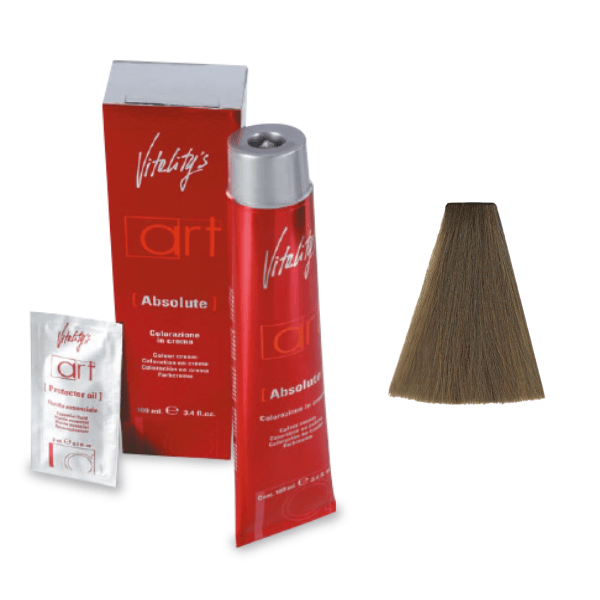 Vopsea permanenta de par Vitality’s Art Absolute cu amoniac 8/1 Blond Deschis Cenusiu 100ml