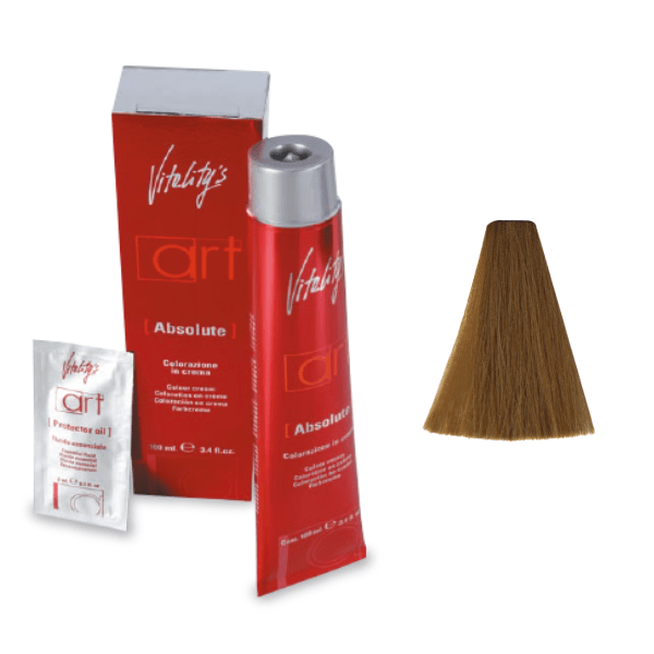 Vopsea permanenta de par Vitality’s Art Absolute cu amoniac 8/03 Blond Deschis Auriu 100ml
