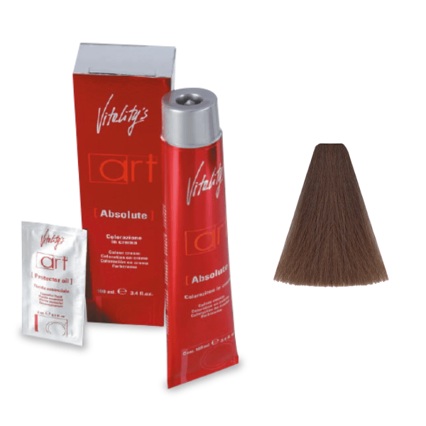 Vopsea permanenta de par Vitality’s Art Absolute cu amoniac 8/92 Blond Deschis Maro Bej 100ml