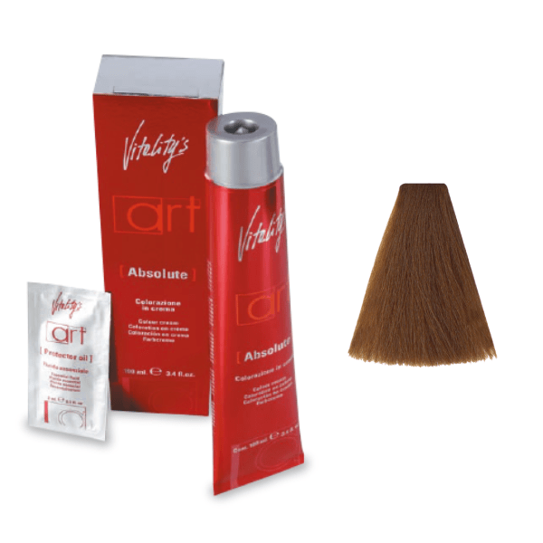 Vopsea permanenta de par Vitality’s Art Absolute cu amoniac 7/9 Cappuccino 100ml