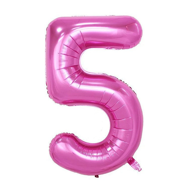 Flippy, Balon din Folie Flippy, Cifra 5, 81 cm, Pentru Aer sau Heliu, Bulk, Mov – Default Title