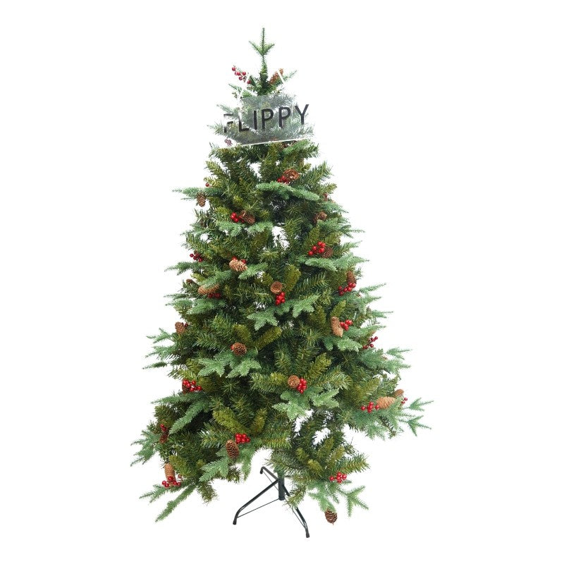 Flippy, Brad Artificial de Craciun Bogat, Flippy, 1.80 m inaltime, 774 ramuri, Premium, Verde – Default Title
