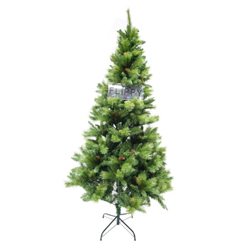 Flippy, Brad artificial de Craciun, Decorat cu conuri de pin, pentru interior / exterior, 180 cm – Default Title