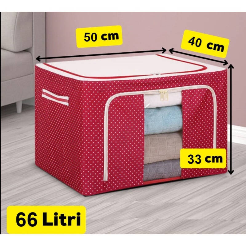 Flippy, Cutie de Depozitare Pliabila, Flippy, 66 L, din Tesatura Oxford, 5, 66 L • 50x40x33 cm – Default Title