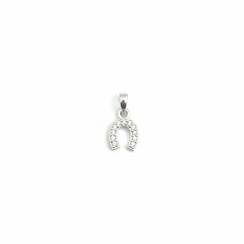Pandantiv Argint 925, Jolie Silver, Potcoavă Cu Pietre, 0.66g – Default Title
